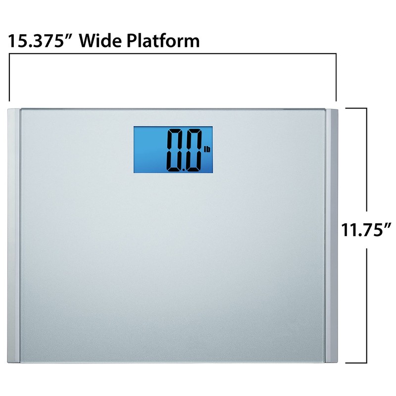 EatSmart, Precision Plus Digital Bathroom Scale w/ Ultra-Wide Platform, 440lb CA gallery