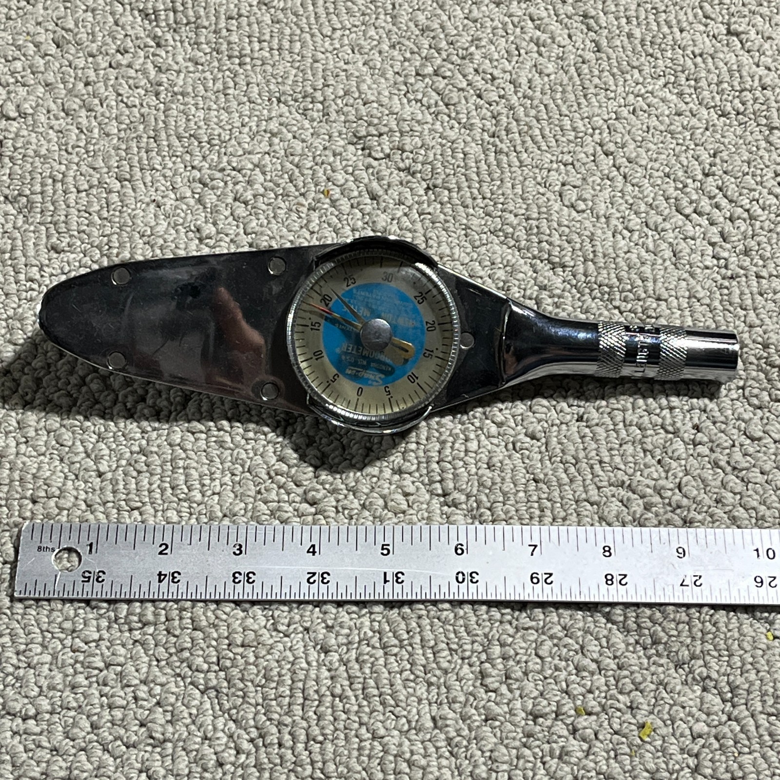 Snap-On Torqometer TEST 30FU Newton Meters 8" long 203mm Torque Wrench gallery