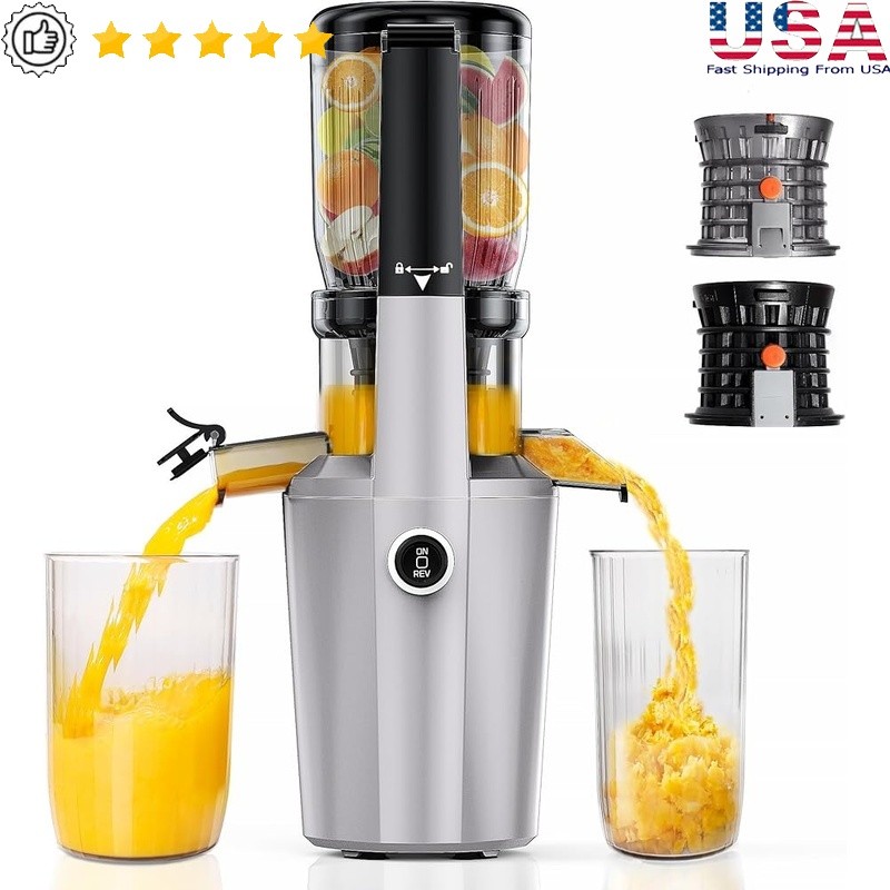 Cold Press Juicer Low Speed Nutrient Retention Whole Fruit Easy Clean 60dB New gallery