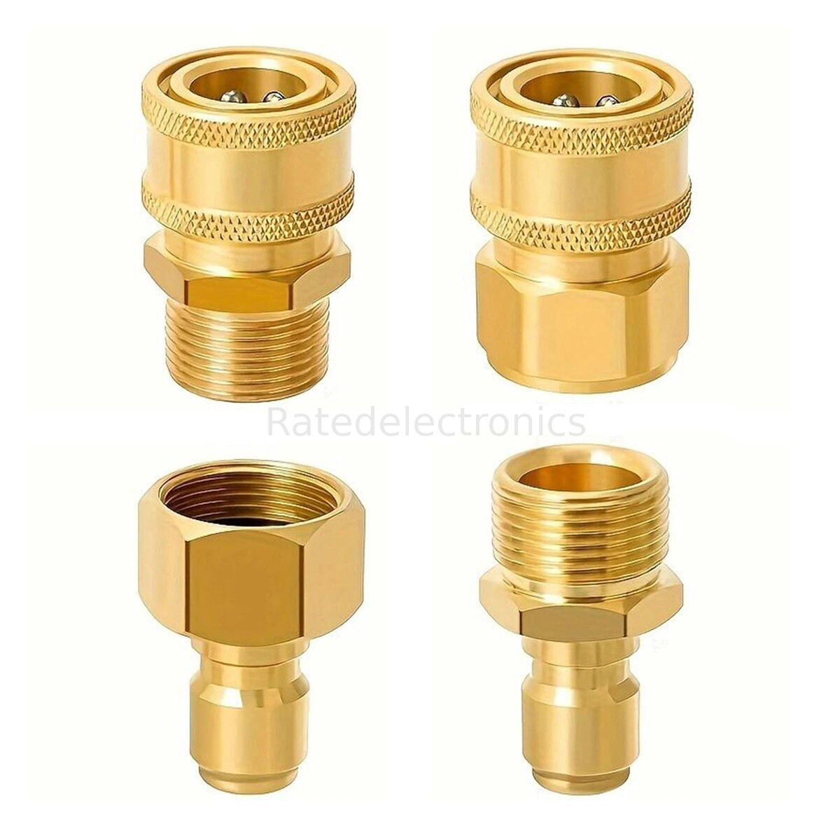 4x Pressure Washer Adapters Set Quick Disconnect Kit M22 Swivel to 3/8'' Connect gallery