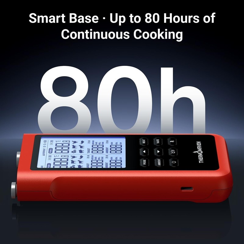 3000FT Smart Wireless Meat Thermometer, Sub-1G Long Range, 6 Sensors NIST Cer... gallery