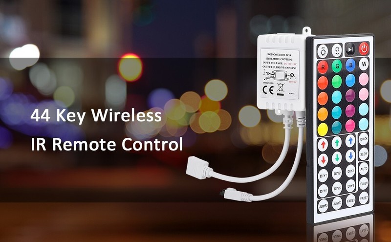 RGB LED Controller 44 Keys IR Remote Control for 12V/24V LED Strip Light 4 Pin gallery