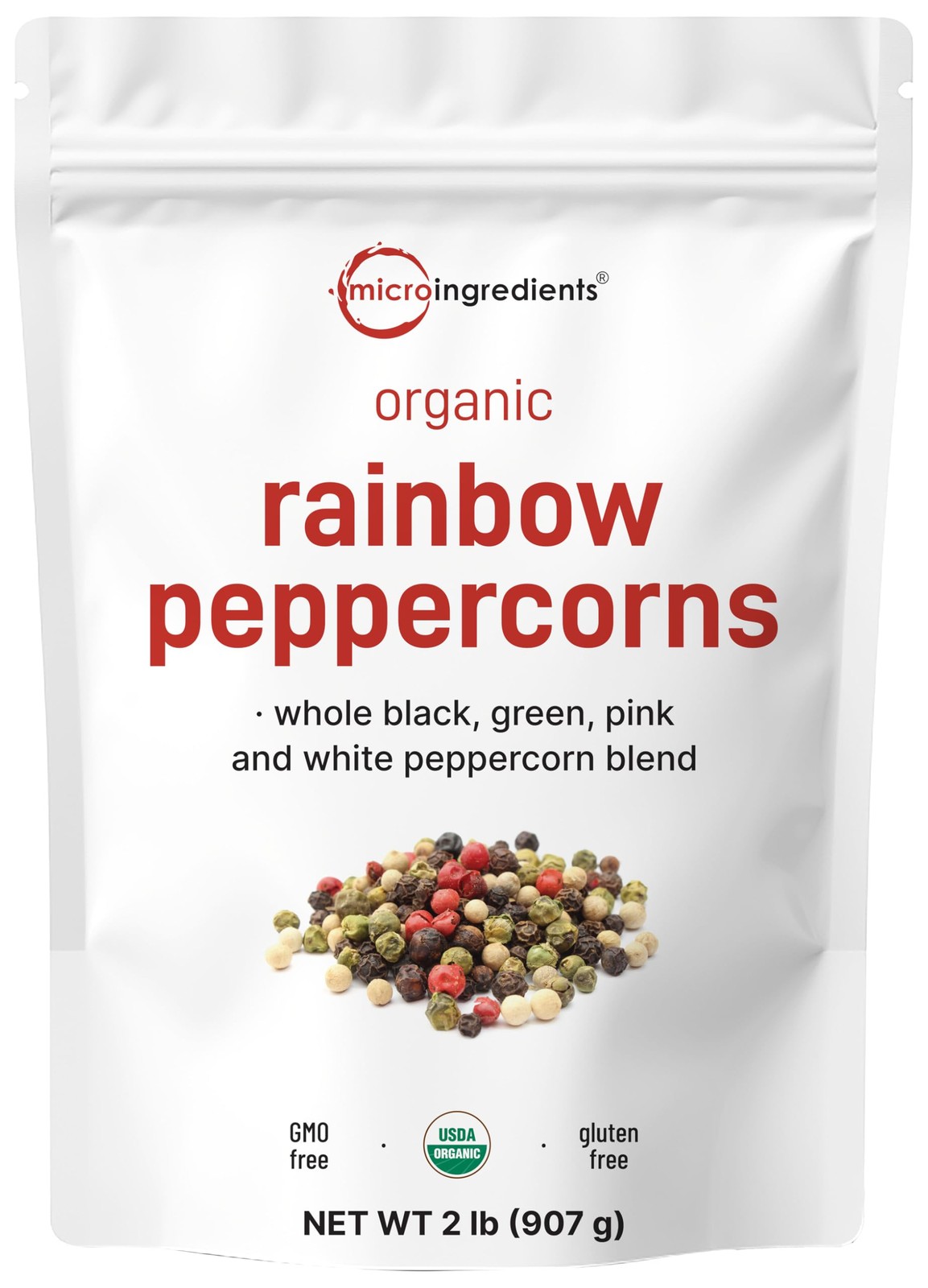 Micro Ingredients Organic Whole Rainbow Peppercorns, 2lbs | Premium Whole Pep... gallery