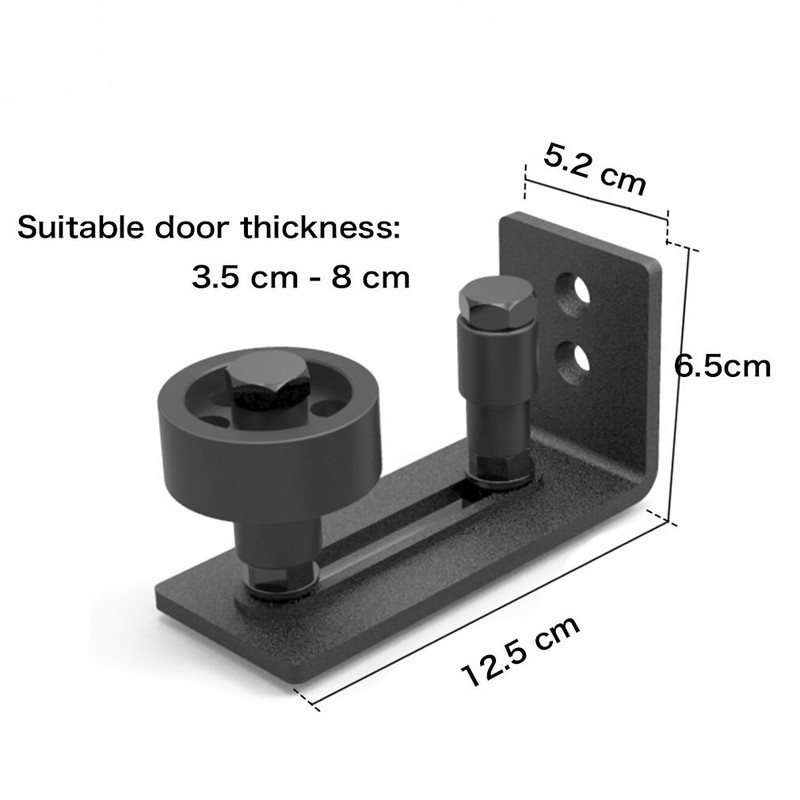 8 in 1 Adjustable Floor Guide Wall Mount Roller Wheel for Sliding Barn Door Kit gallery