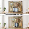 Ulif E7 Heavy Duty Garment Rack 52.3-72" W 6 Shelves 838lb Gold gallery