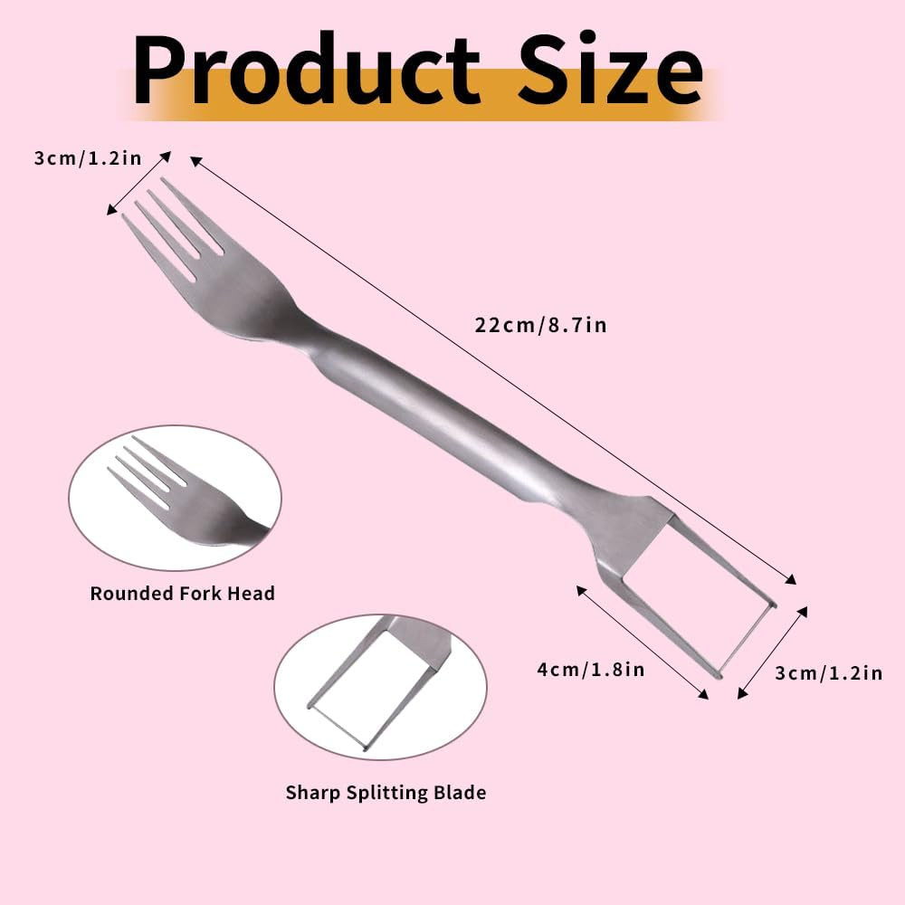 Watermelon Fork Slicer Cutter, Stainless Steel 2-In-1, Portable Watermelon Fork gallery
