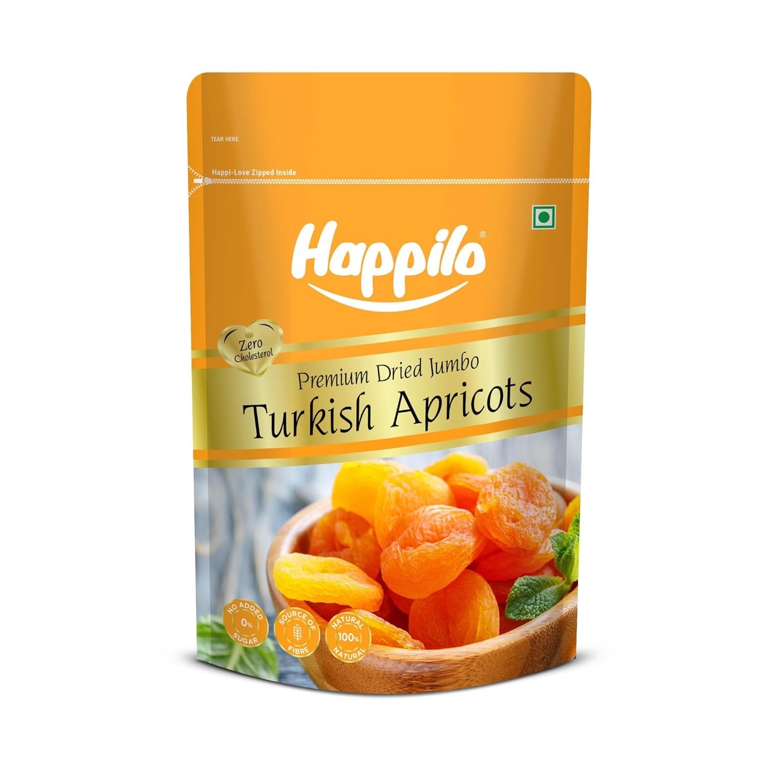 Happilo Dried Premium Turkish Seedless Apricot 200g Exotics Apricots Dry Fruits gallery