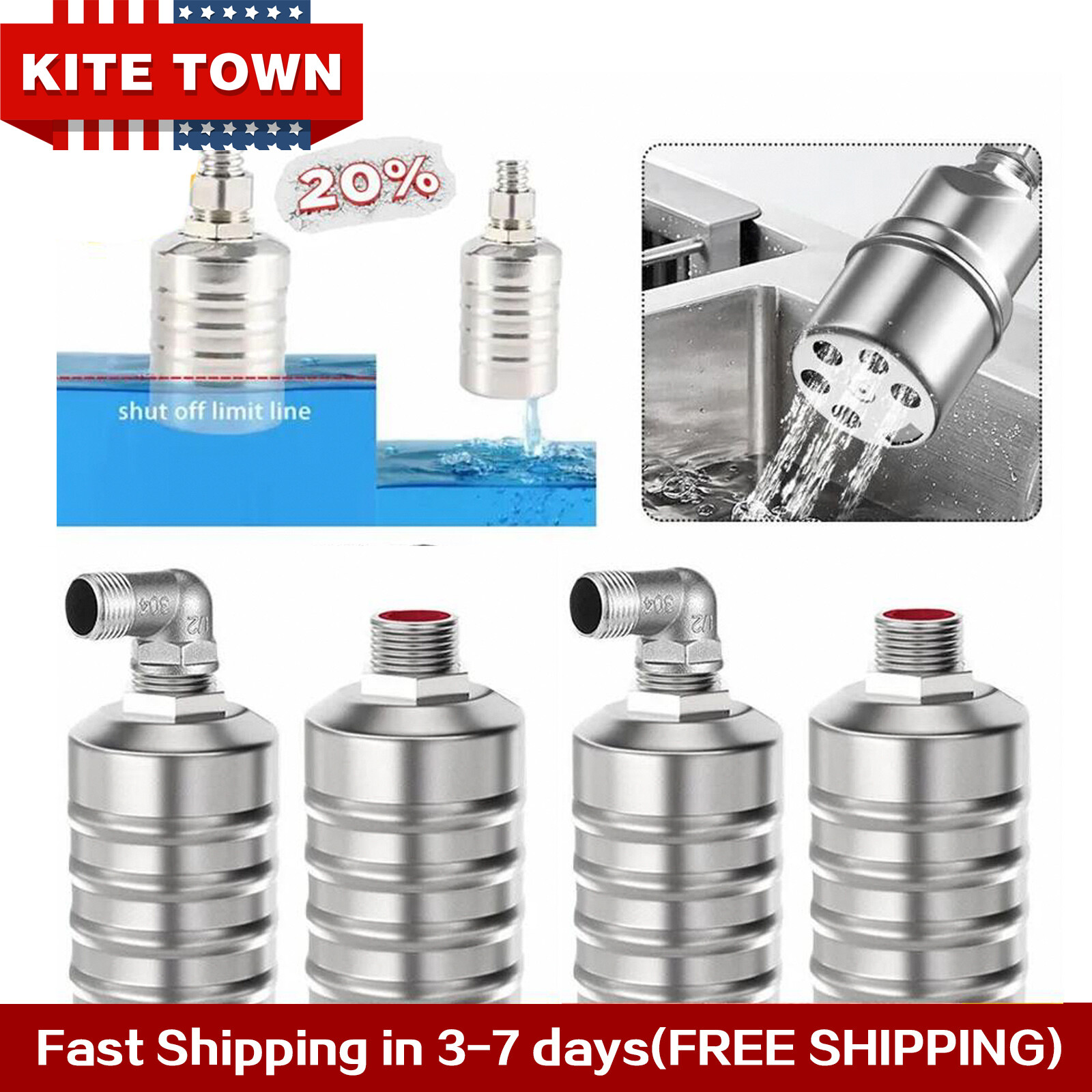 304 Stainless Steel Automatic Water Level Control Float Valve Water Tank Shutoff gallery
