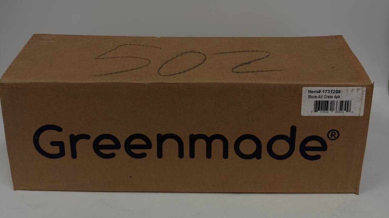 Greenmade Store-All Storage Crate Water Resistant Stackable w/ Tray , 4-pack gallery