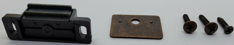 Brown & Black Plastic Magnetic Catch with Fixed Strike Plate lock mailbox cabine gallery