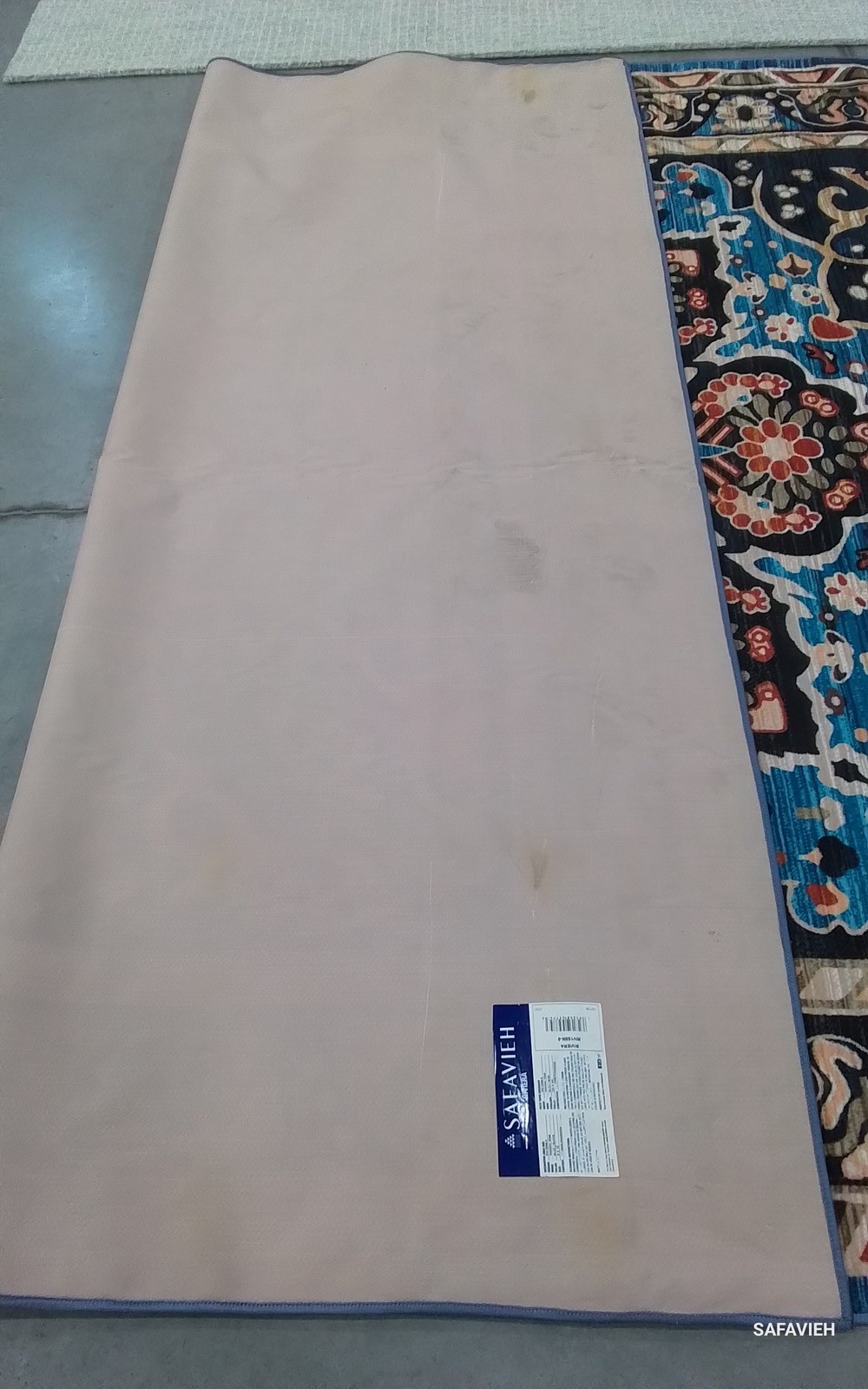 BLUE / BLACK 7'-9" x 10'-0" Back Stain Rug, Reduced Price 1172796987 RIV155M-8 gallery