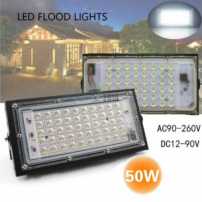 LED Flood Light Outdoor Waterproof 50W Yard Football Garden Lamp 12V 110V 220V gallery