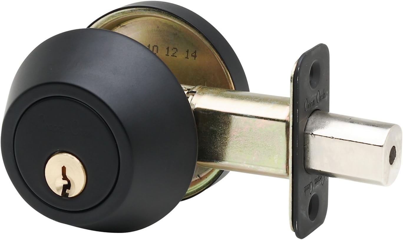 High-Quality Black Final Lock – ANSI Grade-3 Deadbolt for Entry & Garage Doors gallery