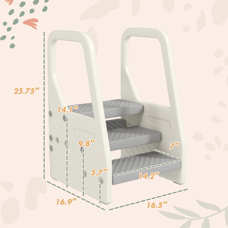 Toddler Tower, Adjustable 3 Step Kitchen Stool Helper for 2-5 Years gallery