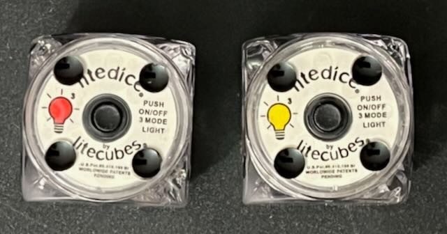 Lite D’ice LED Light Up Dice Ice Cubes LiteCubes Set 2 Working w/ Tube gallery