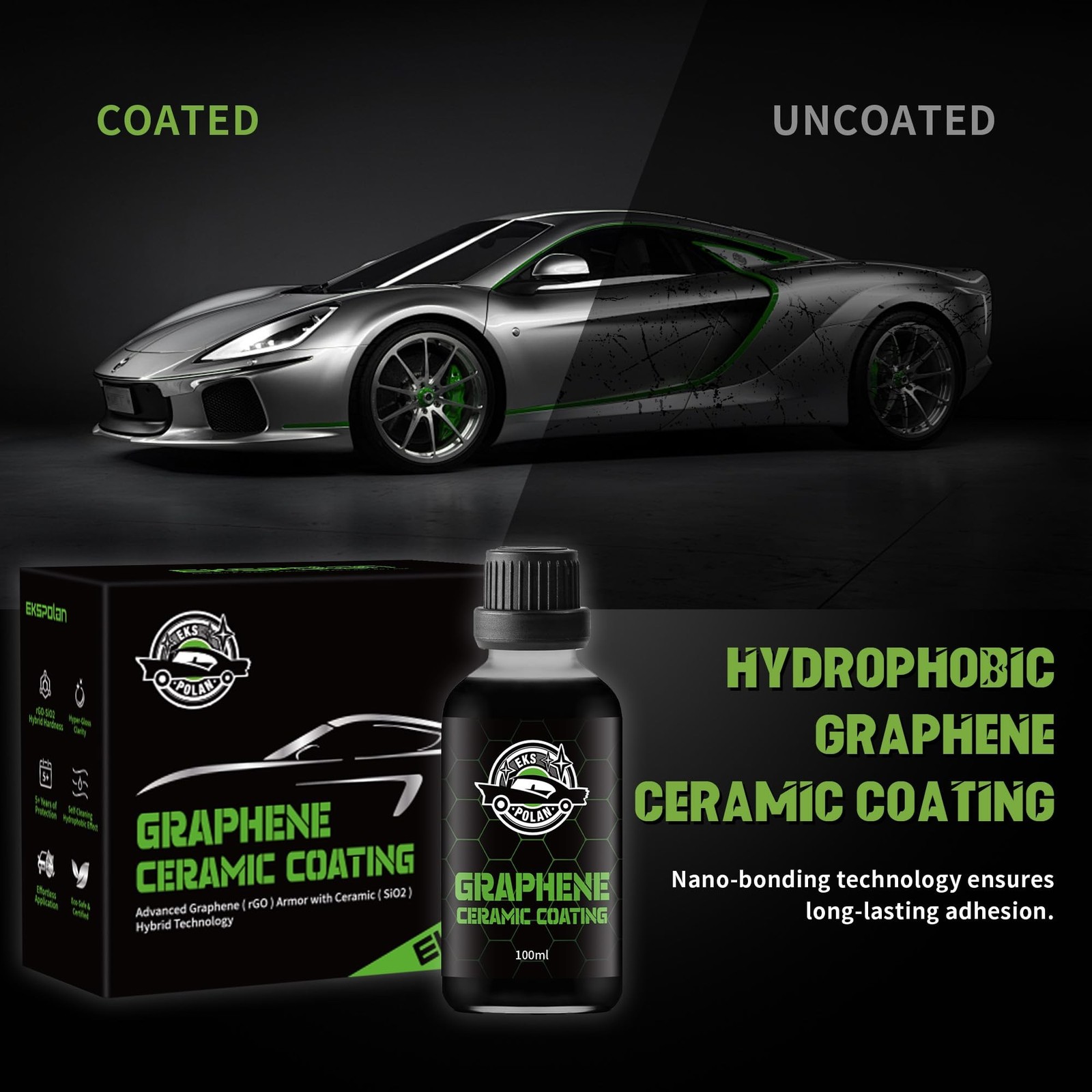 [Upgraded 100ml] UV Graphene Ceramic Coating - 10H Ceramic Coating for Cars-5... gallery
