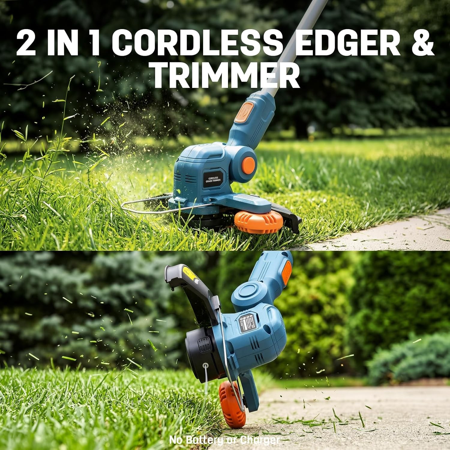 12" Cordless 2-in-1 String Trimmer Compatible with Makita 18V Battery(Tool Only) gallery