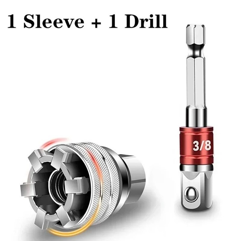 10-19mm Universal Socket Tool Adjustable Multifunction Wrench Sleeve Adapter Kit gallery