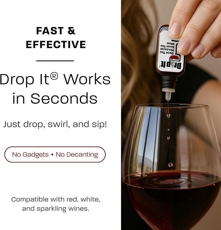 Wine Drops, Original - 10 Ml, 2 Pack - Naturally Reduces Sulfites & Tannins in R gallery