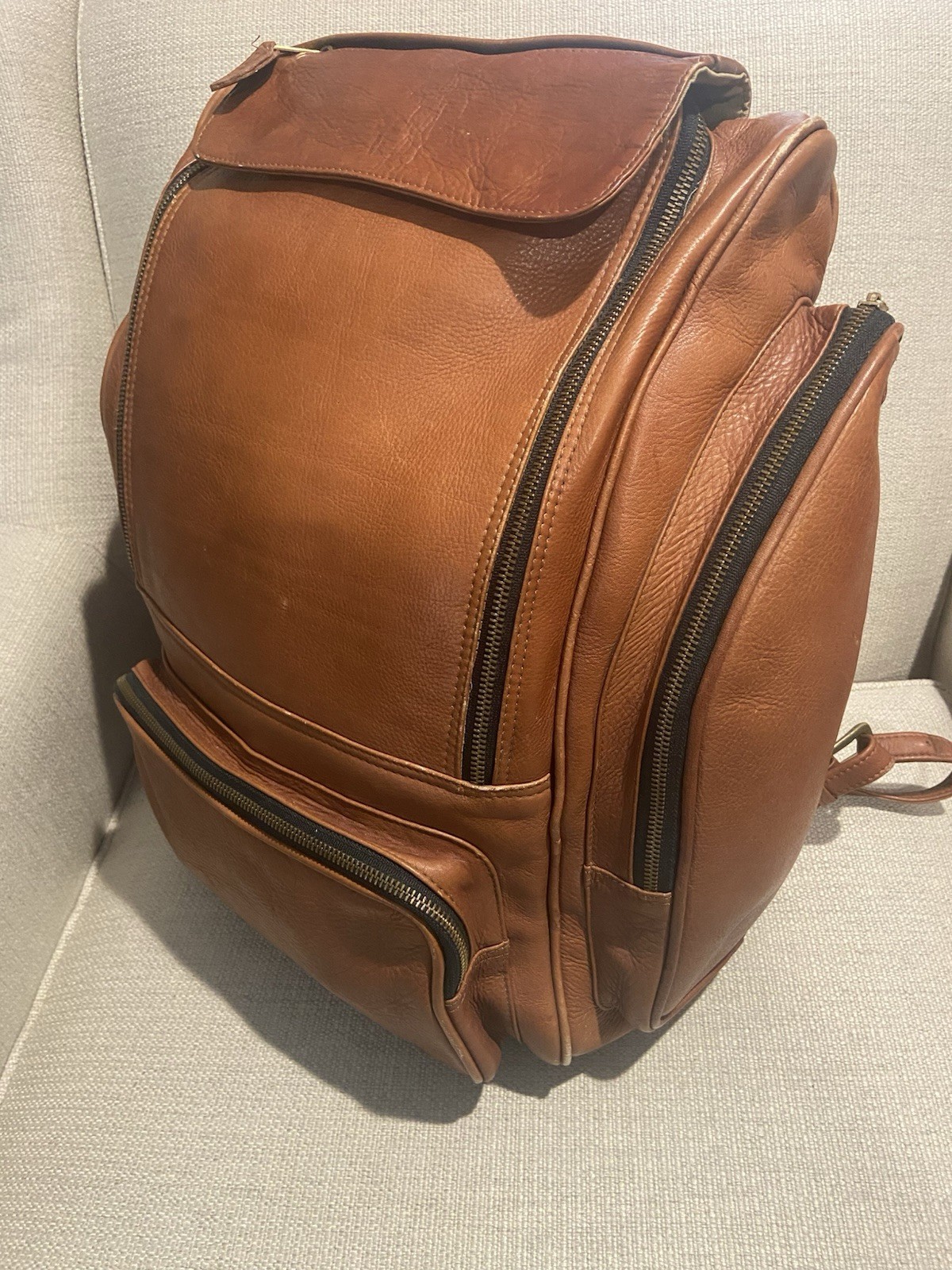 Frye Leather Backpack with Zipper Closures large size 4