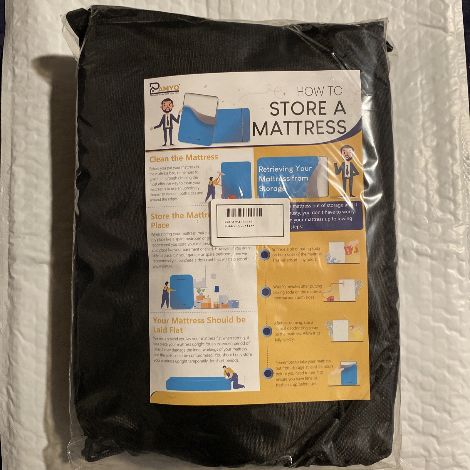 Water Resistant Mattress Storage Bag (Queen Size) Re-usable Zip Up Bag (Pamyo) gallery