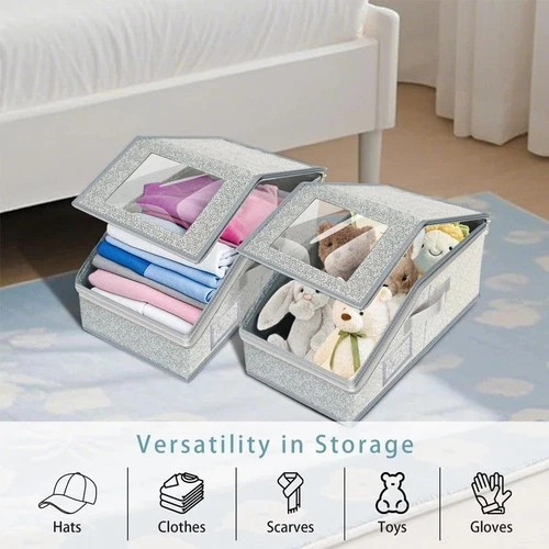 Stackable Baseball Cap Storage Organizer – Large Capacity Hat Box with Lid gallery
