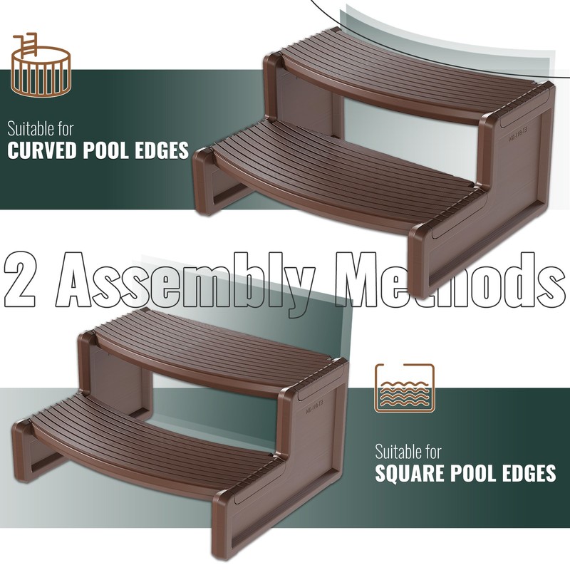 Universal Espresso Resin Pool Ladders Steps Handi-Step For Spa and Hot Tubs Pool gallery
