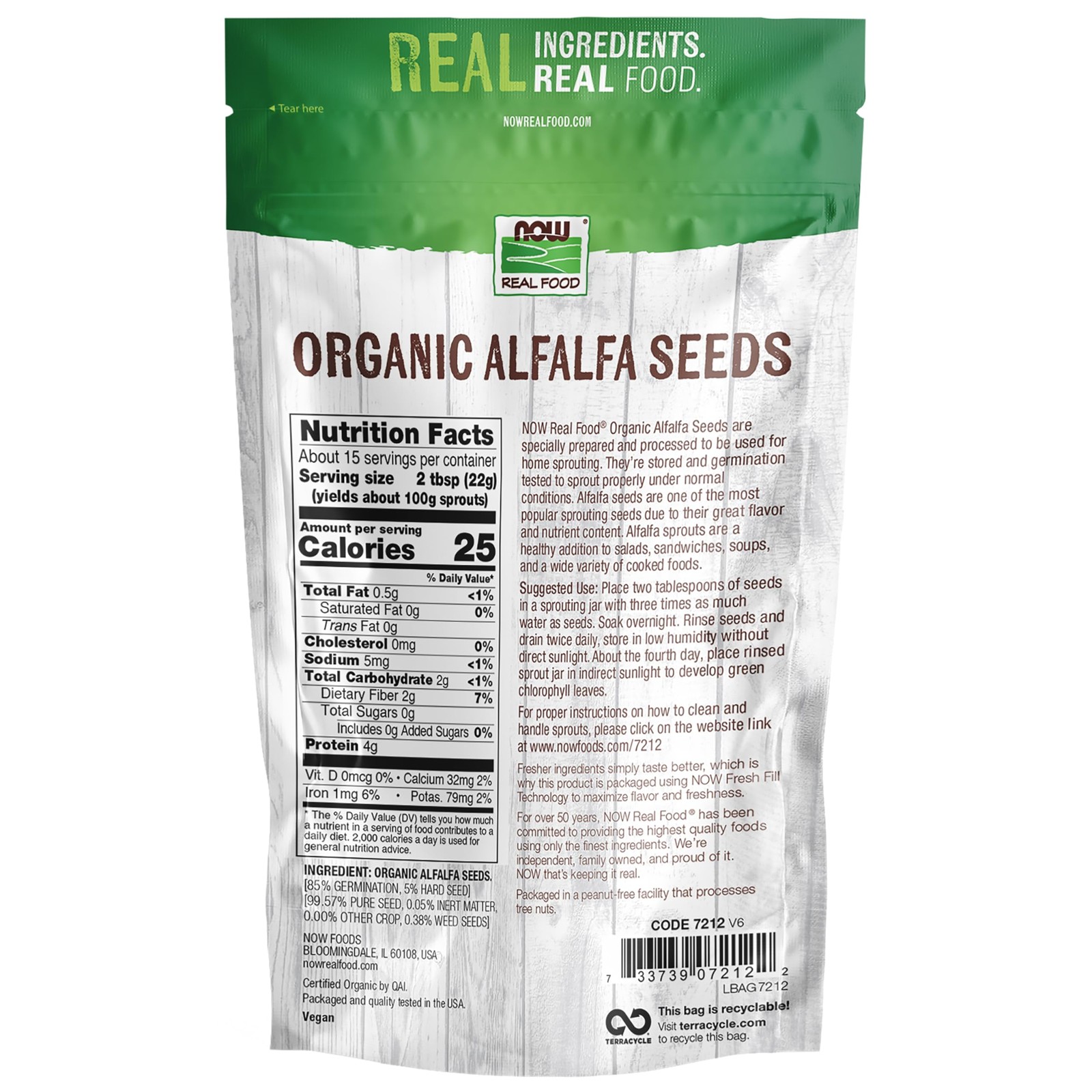 Organic Alfalfa Sprouting Seeds Non Gmo Vegan 12 Ounce Pack Of 1 gallery