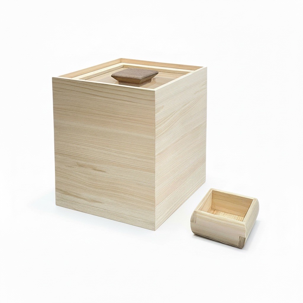 Wooden Rice Storage Container - 11lbs Capacity gallery