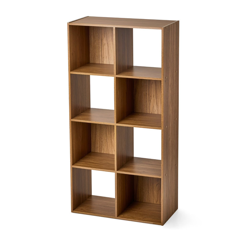Mainstays Warm Walnut 8 Cube Shelf, Organizer, Storage Cubes gallery
