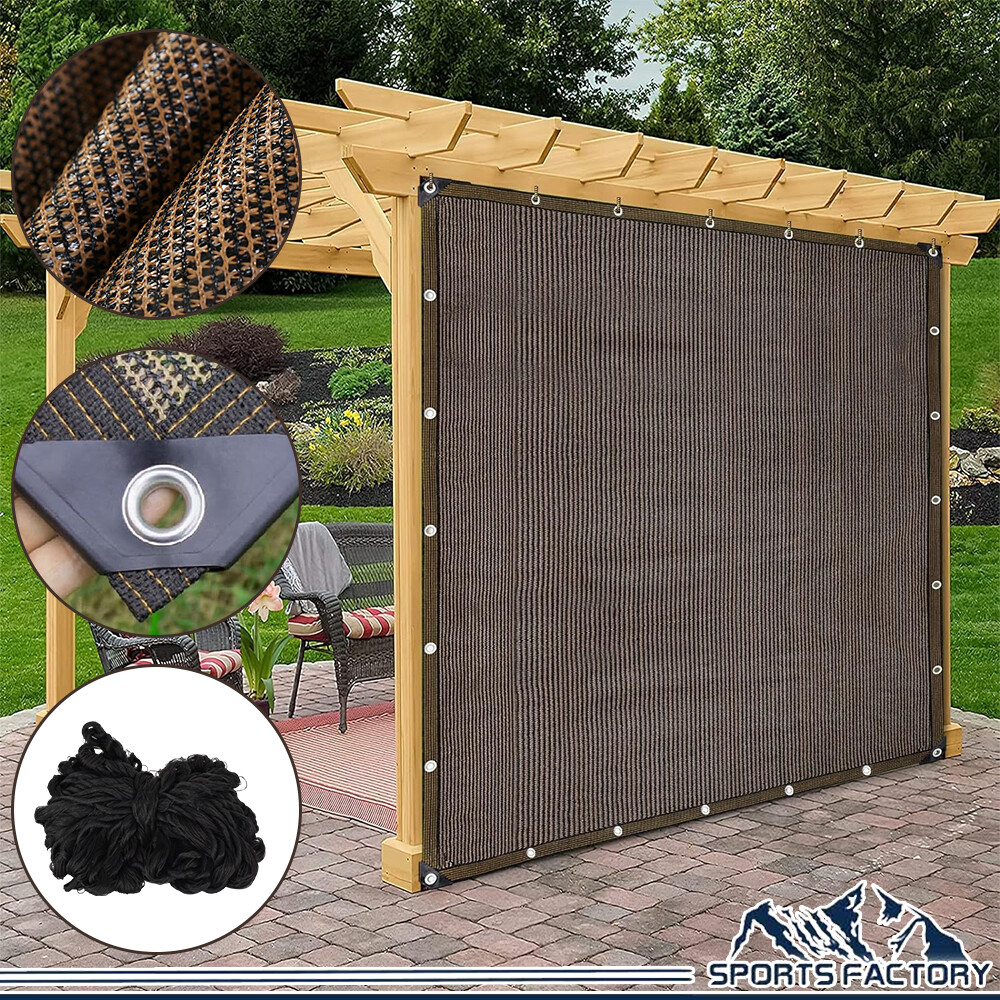90% Sun Shades Cloth Privacy Screen Mesh Patio Canopy Pergola Deck Balcony Cover gallery