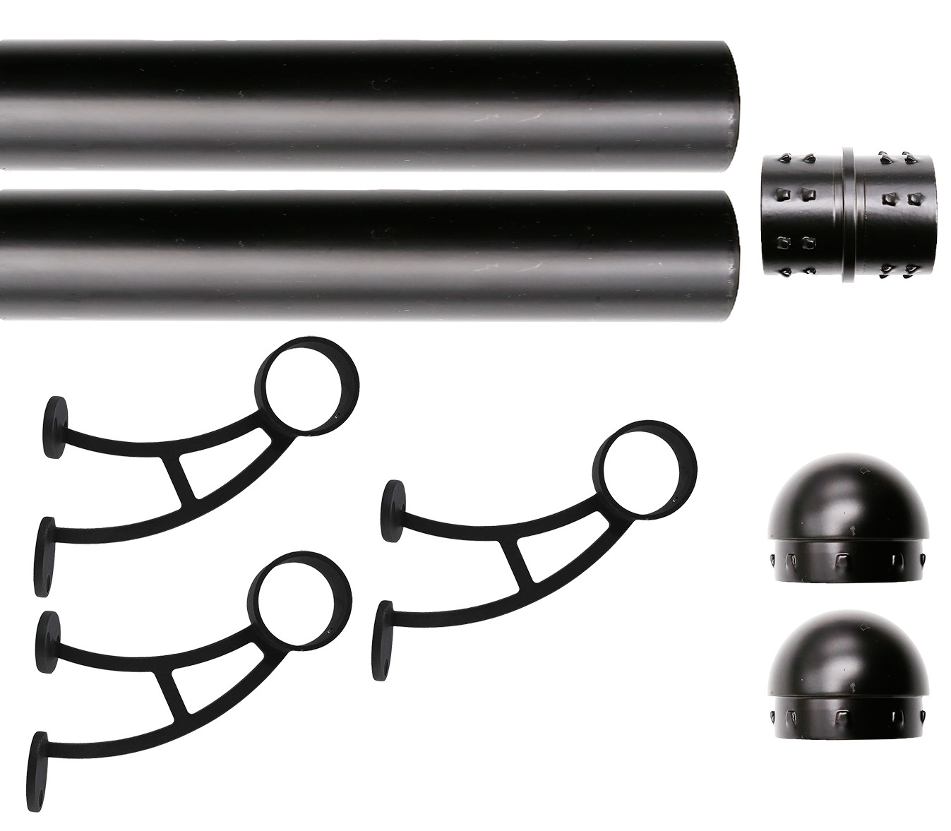 Solid Bar Mount Foot Rail Kit, 2" OD Stainless Steel Tubing w/Internal Connector gallery