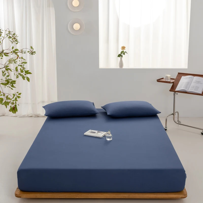 100% Cotton Fitted Sheet Soft Breathable Mattress Cover with Elastic Bands gallery