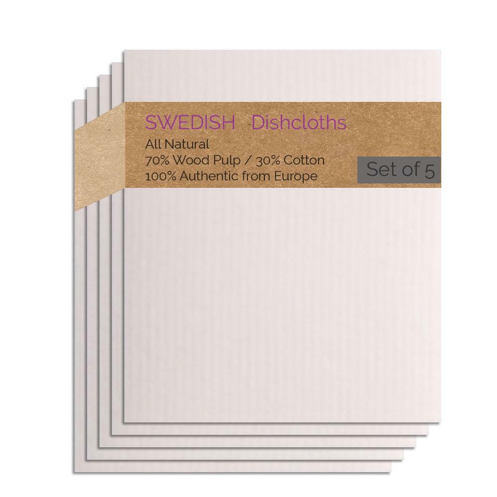 Swedish Dishcloth 5 Pack (Natural Color) Paper Towel Replacements | Swededishclo gallery