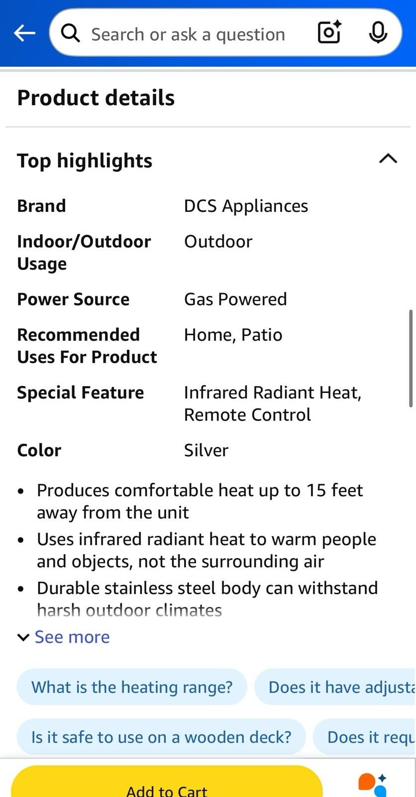 DCS DRH-48N Professional Built-In Heater, Natural Gas, New. gallery