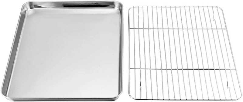 Baking Sheet with Rack Set, Stainless Steel Baking Pan Tray Cookie Shee gallery