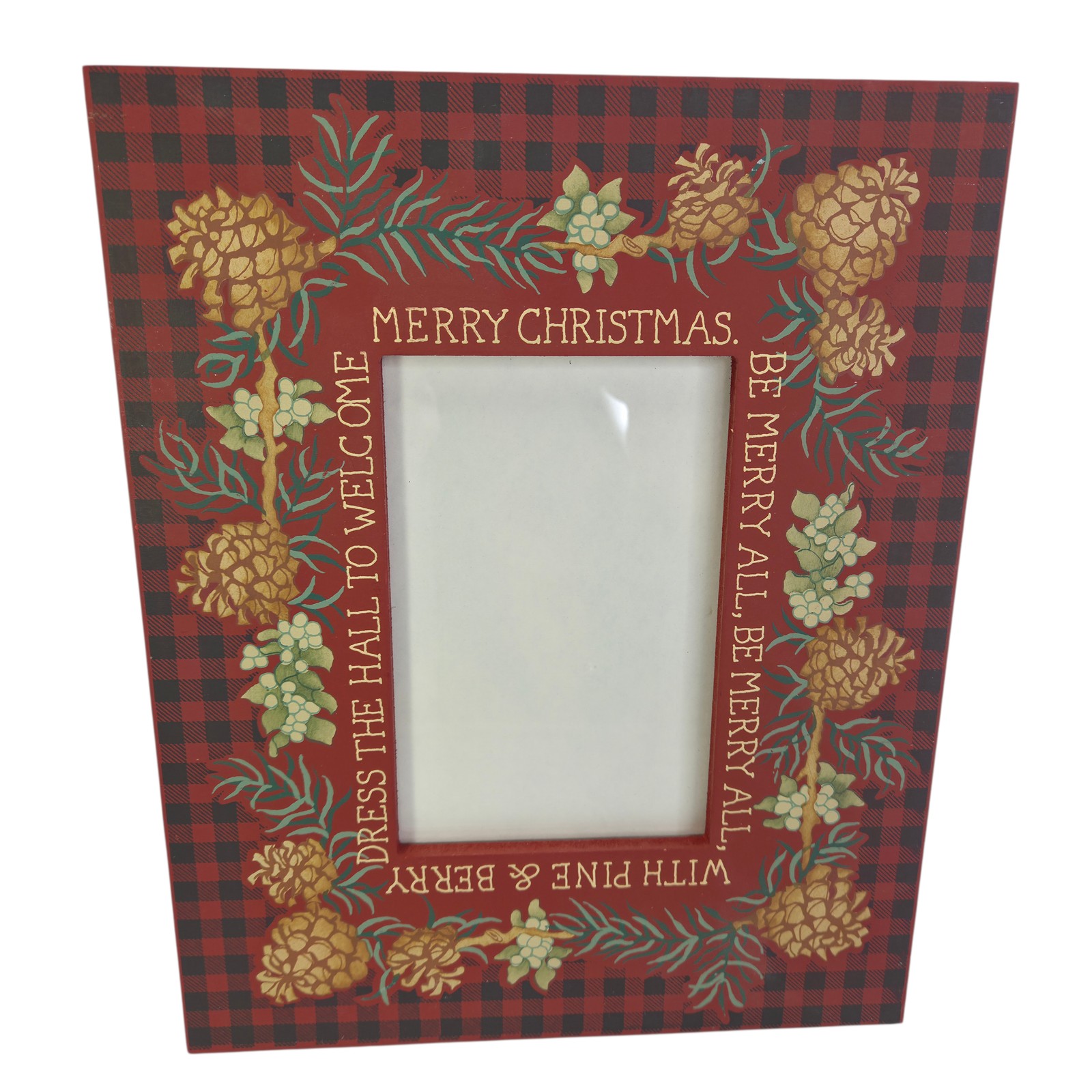 Danielson Designs Picture Frame Christmas Decor Red Pine and Berry Table Wall gallery