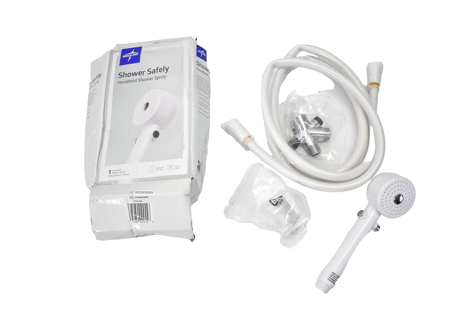 Medline Handheld Shower Spray 7ft Hose Easy Install New Open Box Bathroom Safety gallery