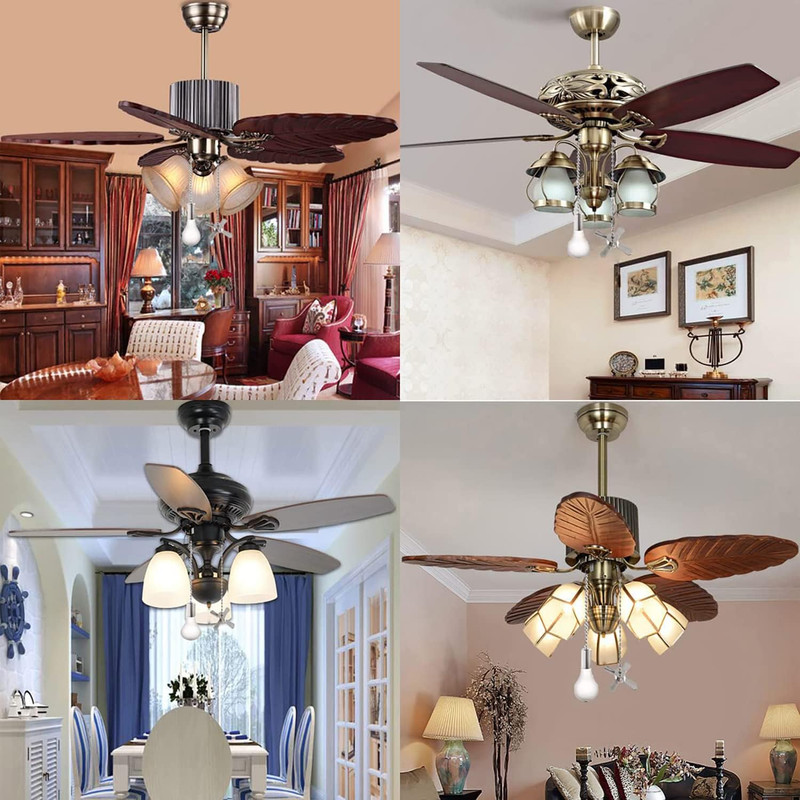 Ceiling Fan Pull Chain Set 2Pcs Light Fan Extender Nickel Beaded Switch Decor gallery