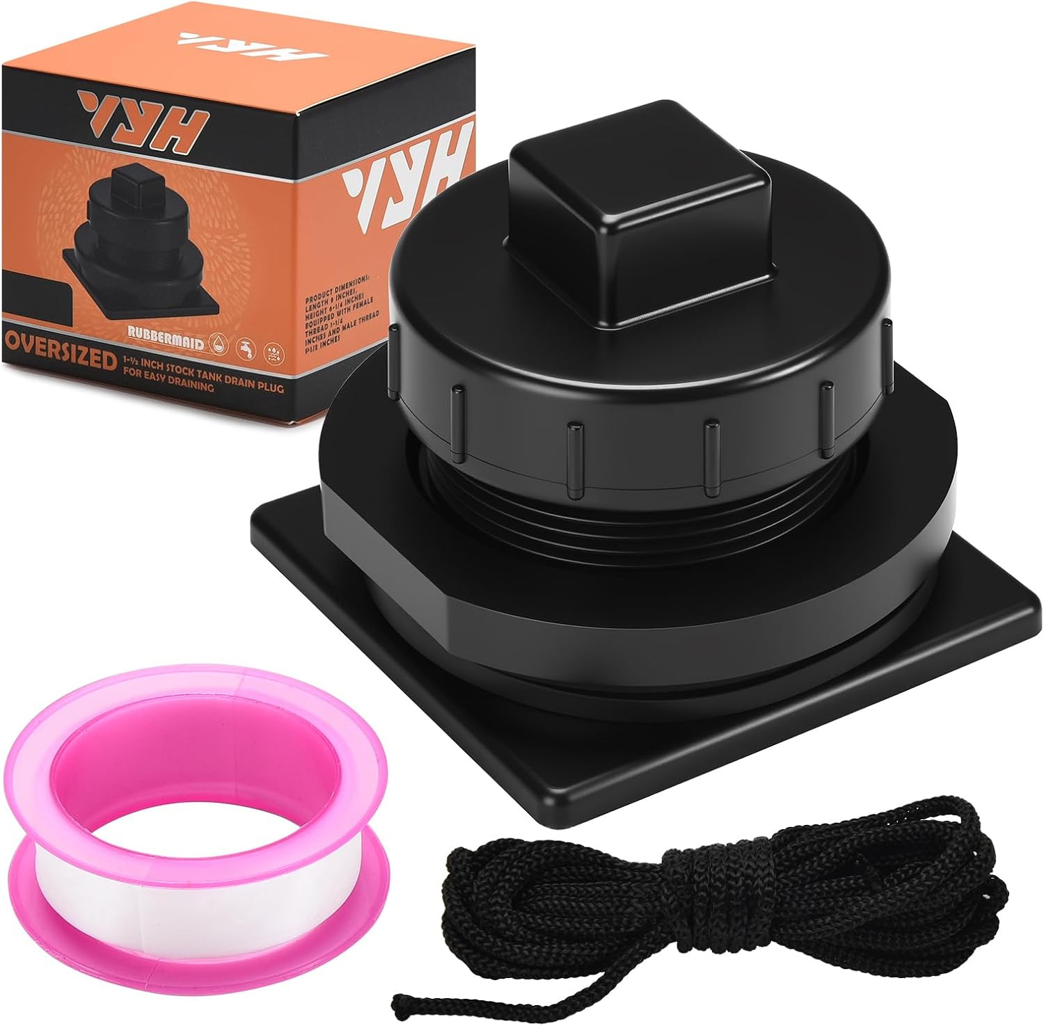 Stock Tank Drain Plug Kit for Rubbermaid 50、70、150、100, 300 Gallon Stock Tank ≥ gallery