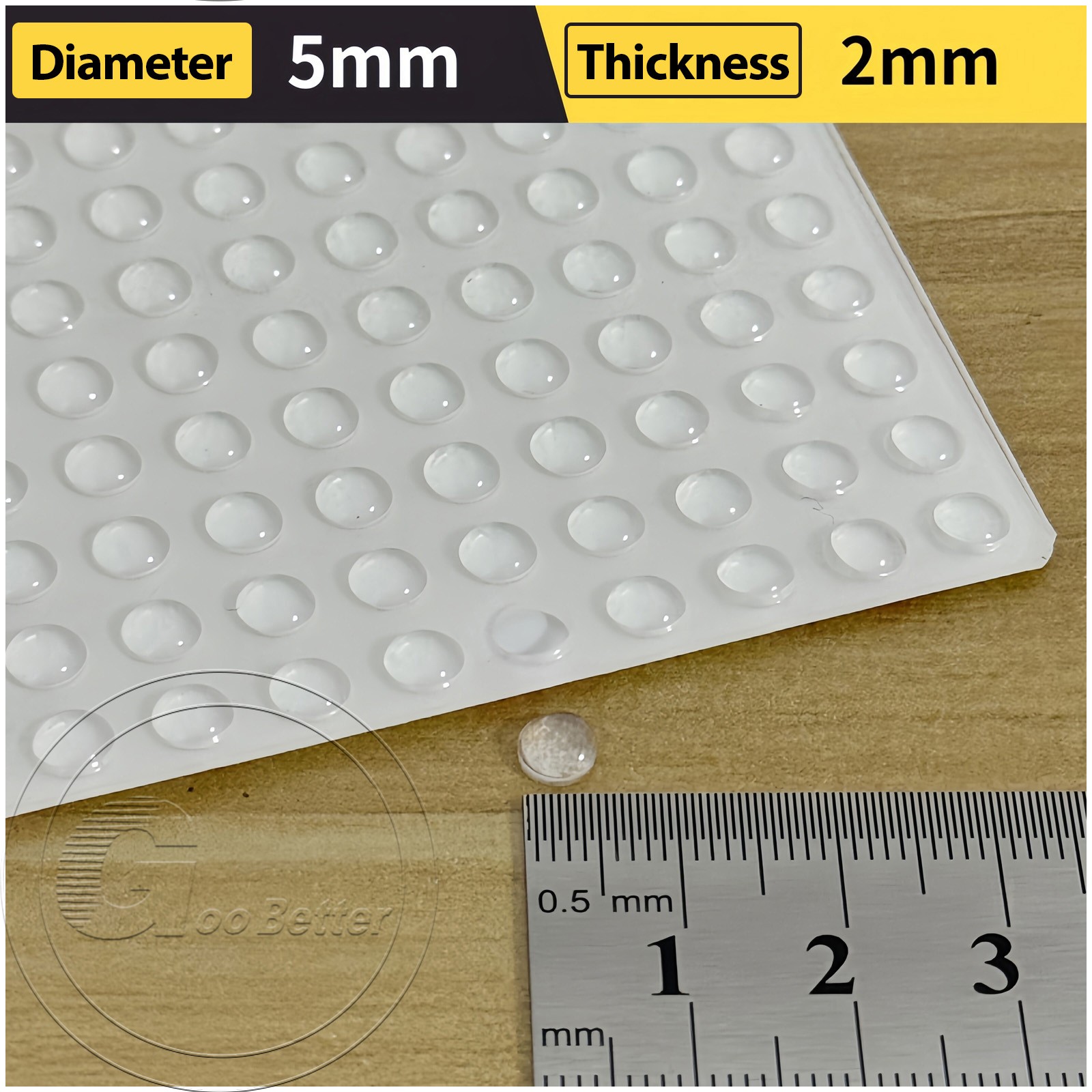 Self-Adhesive Rubber Feet Pads | Square & Round Clear, Small & Large Ø 5mm-20mm gallery