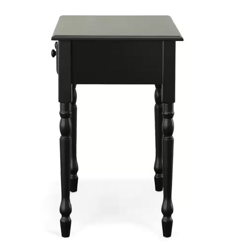 34 In. Rectangular Antique Black Writing Desk with Keyboard Tray gallery