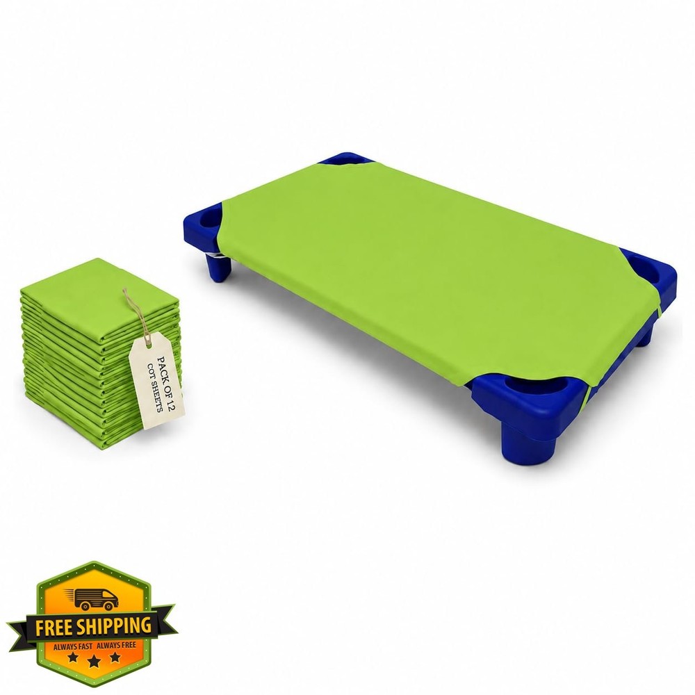 Sheets Stargazer Cot Sheets 12pc Green 22x40in