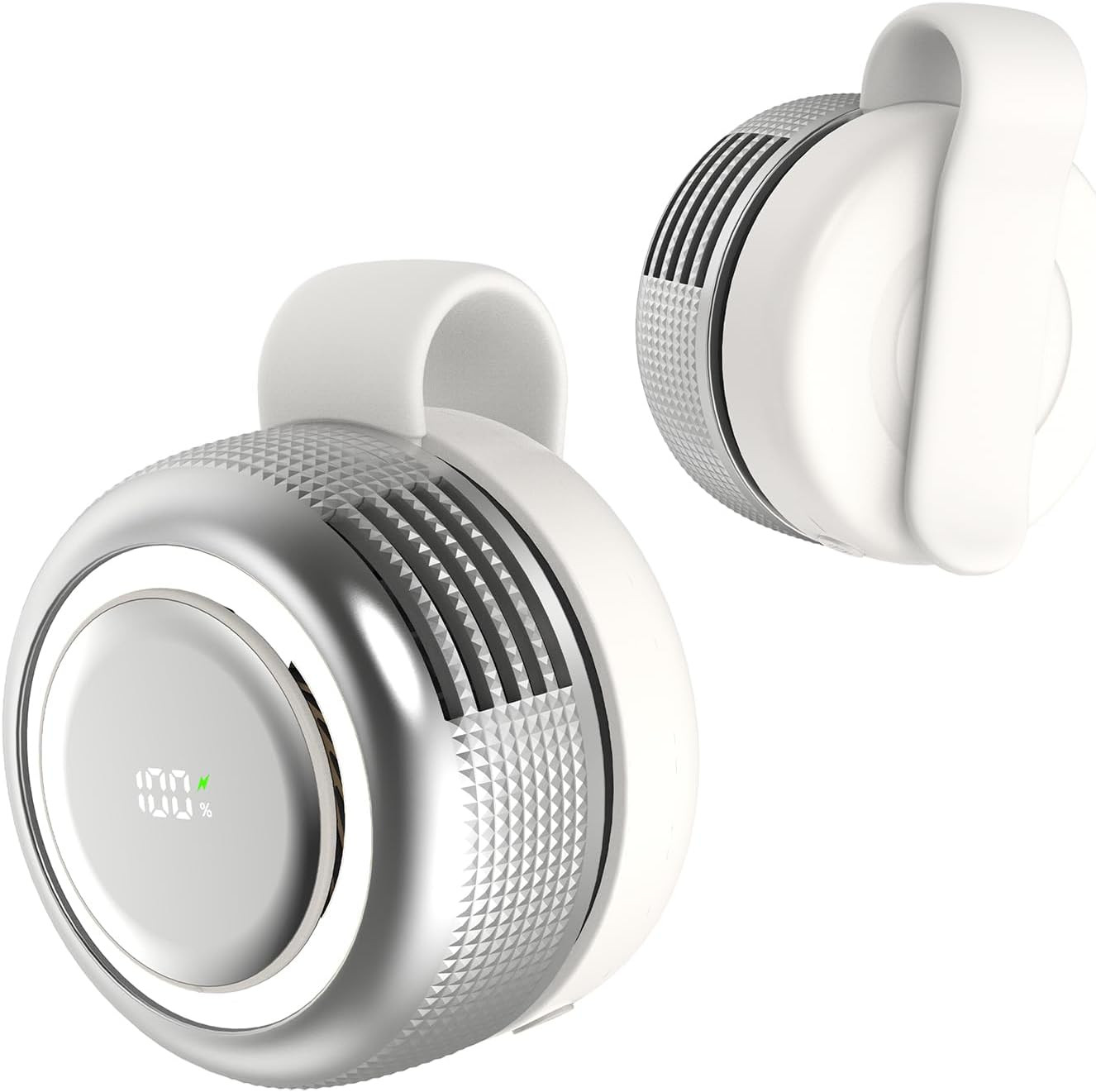 Mini Bladeless Clip on Fan with LED Light, 5-Speed Portable Silent Fan for Offic gallery