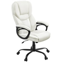 High Back Faux Leather Office Chair Executive Computer Desk Chair w/ Armrest