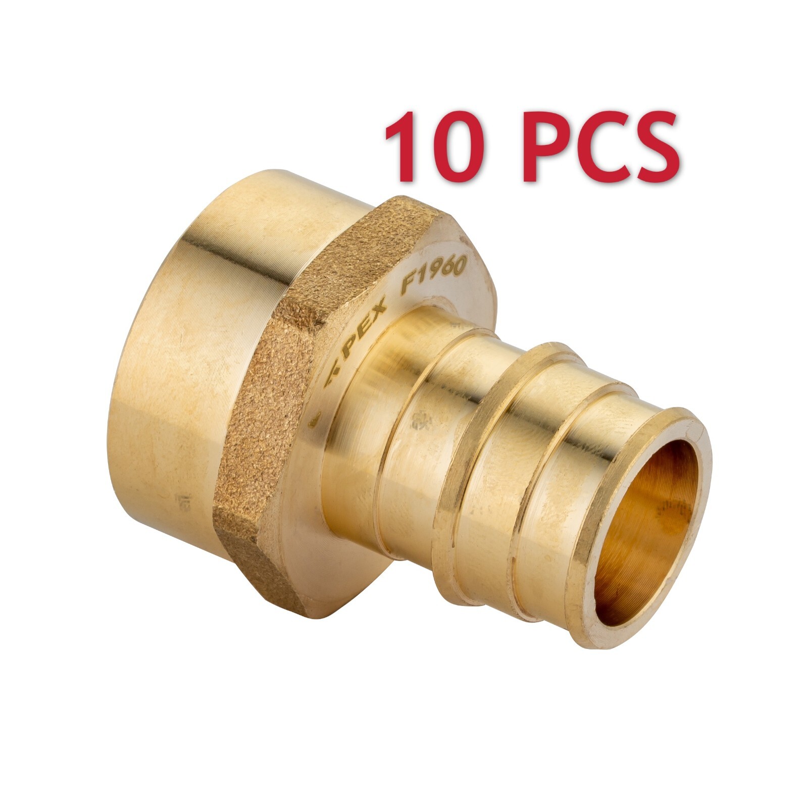 EFIELD 10 PCS Pex A 1/2"x1/2" Female NPT Adapter Expansion Brass Fittings F1960 gallery
