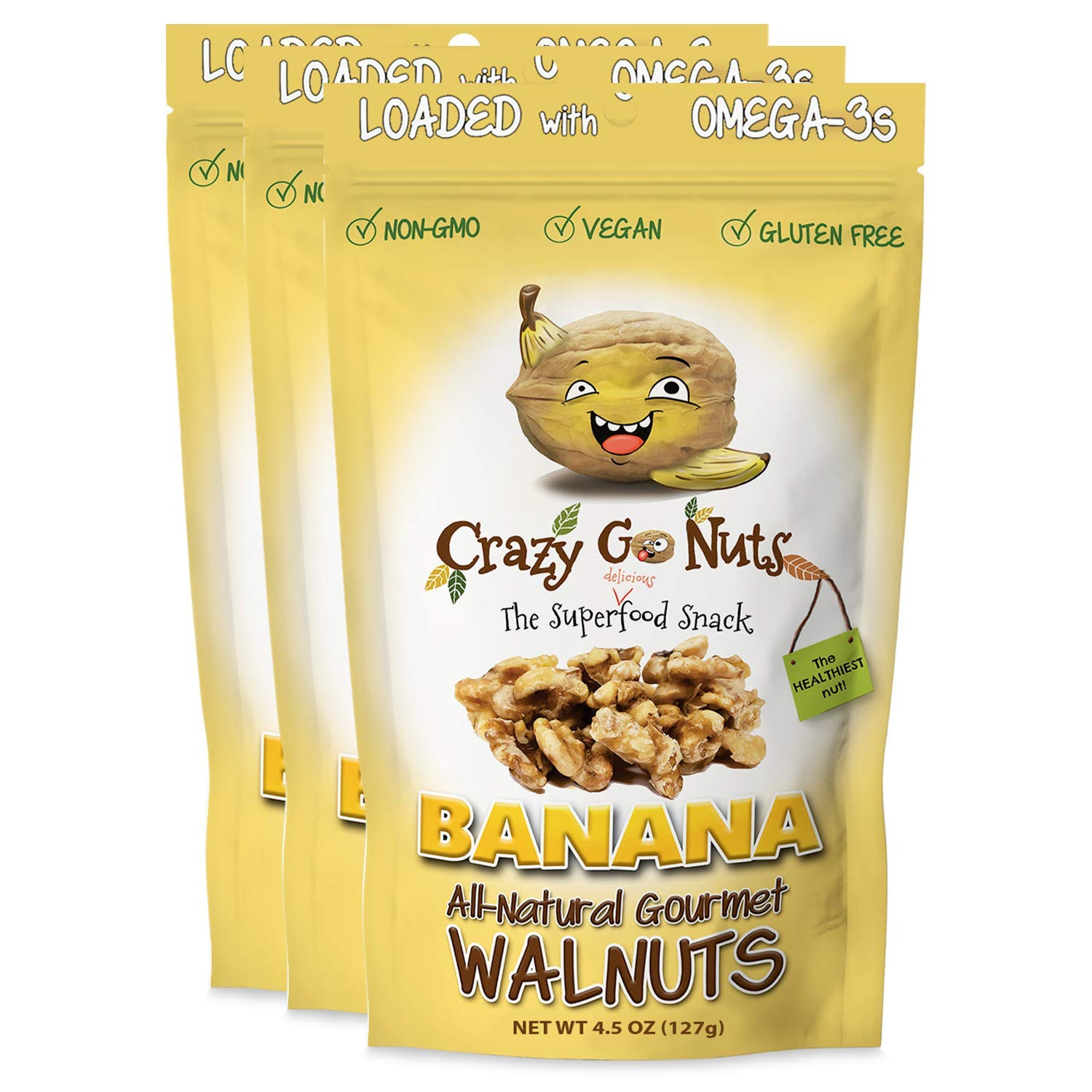 Crazy Go Nuts Walnuts Banana - Glazed Walnuts, Healthy Snacks, Vegan, Gluten Fre gallery
