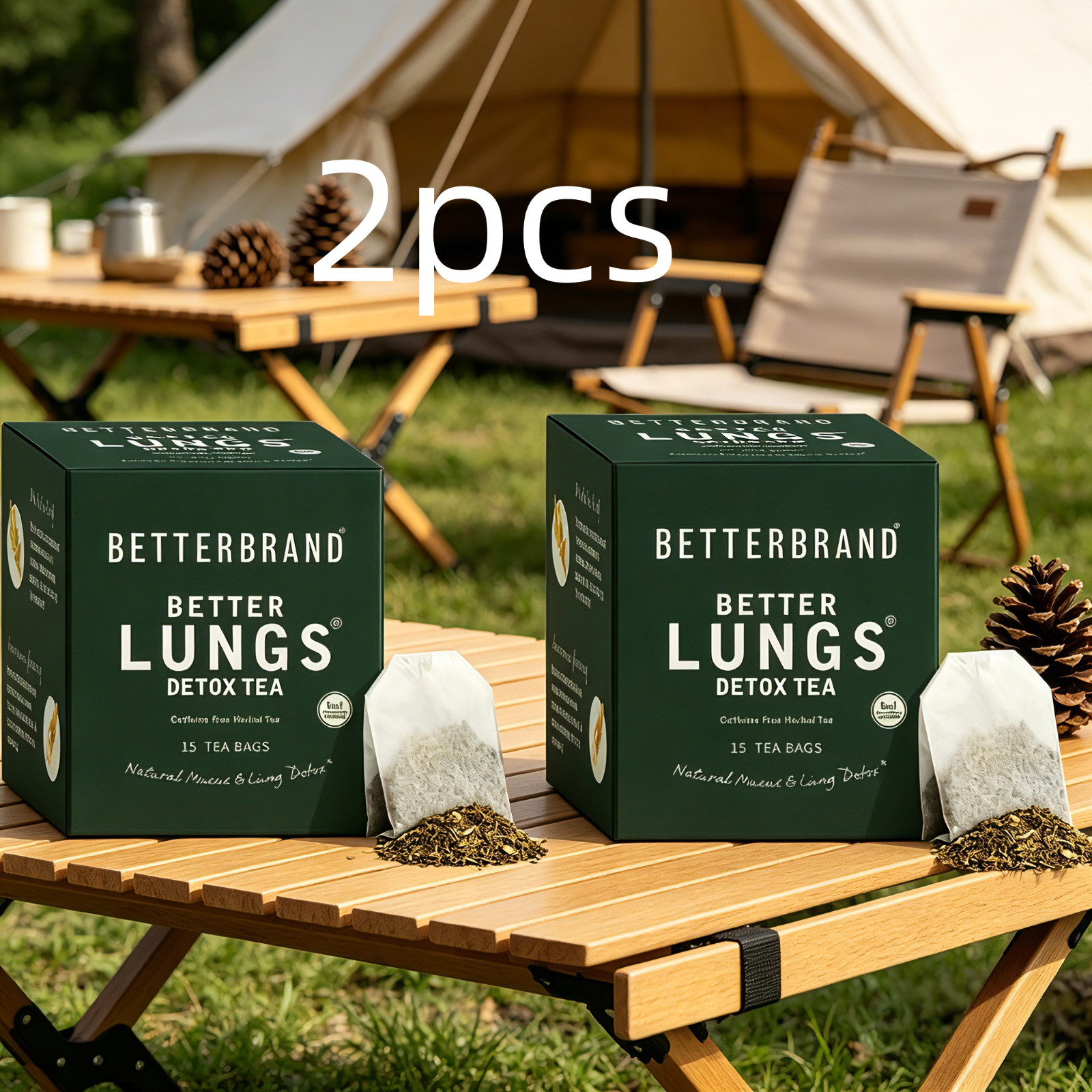 Betterbrand Better Lungs Detox Tea 2-Pack Caffeine-Free Herbal Tea (30 Bags) gallery
