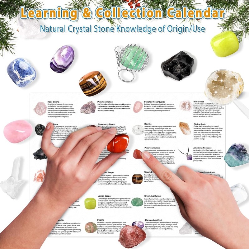 Holiday Crystal Countdown: 2024 Advent Calendar for Kids with Healing Stones gallery