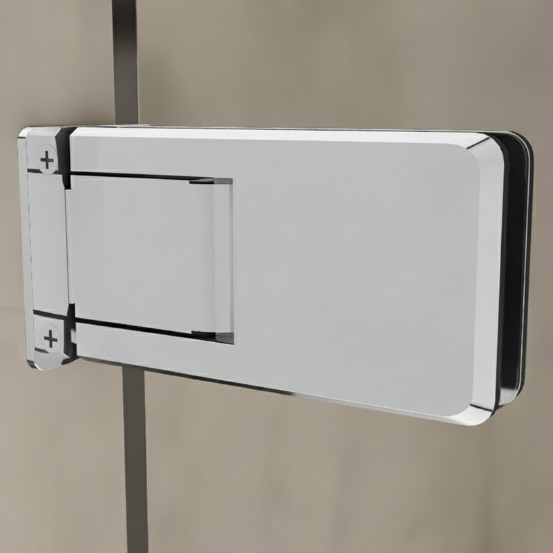 Wall Mount Hinge With Full Back Plate Type Polished Chrome Finish gallery